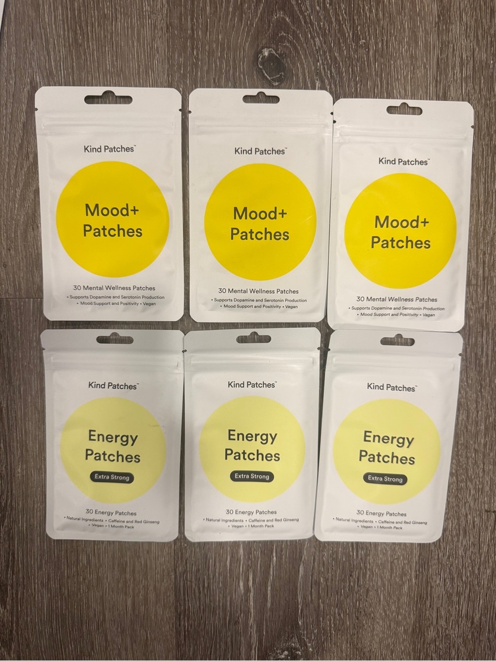 Kind Patches Mood+ & Extra Strong Energy Patches – 6 Packs / 180 Patches